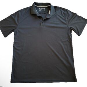 Ariat Tek Polo Shirt Black Short Sleeve Performance Golf Mens L-Casual Comfy